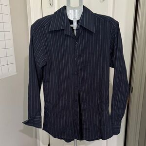 Navy Pinstripe Dress Shirt